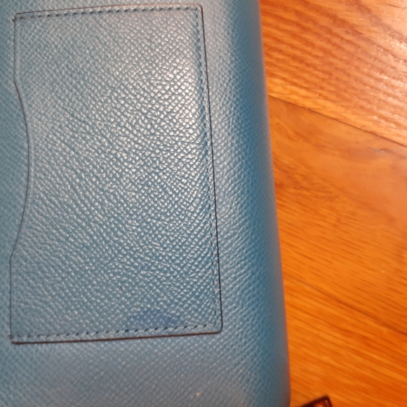 Coach  Dempsey Wristlet Zip Around Wallet Os Teal Blue Coach - Picture 4 of 5